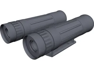 Binoculars Mini CAD 3D Model