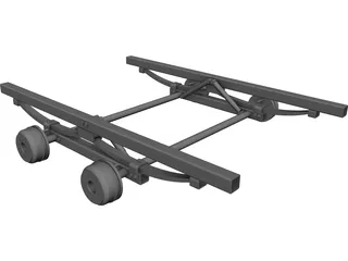 Trailer Suspension Chassis CAD 3D Model