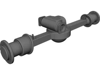 Rockwell Front Axle 3D Model 3D Preview