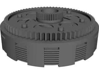 Clutch Motorcyle CAD 3D Model