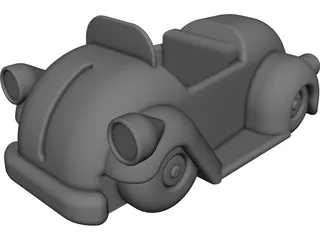 Cartoon Car CAD 3D Model