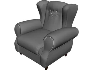 Armchair Old Fashioned 3D Model