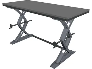 Lifting Table CAD 3D Model