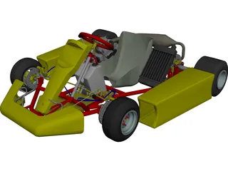 Kart 125cc CAD 3D Model