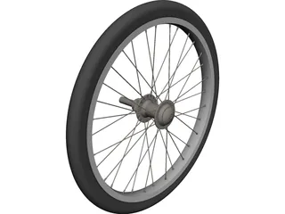 Bicycle Wheel 20 Inch 3D Model