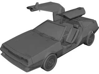 DMC DeLorean (1980) 3D Model