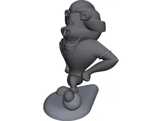 Cartoon Lion CAD 3D Model