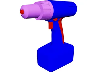 Cordless Drill CAD 3D Model