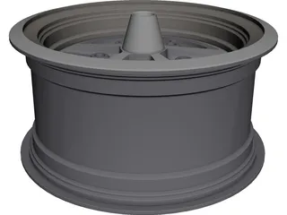 Dodge Charger Road Wheel Class III Rim CAD 3D Model