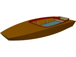 Boat Catamaran CAD 3D Model