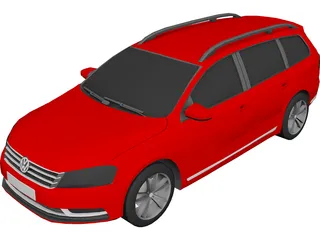 Volkswagen Passat B7 Variant (2012) 3D Model