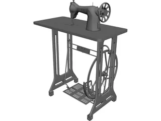 Sewing Machine CAD 3D Model