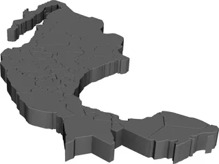 Map of Mexico 3D Model