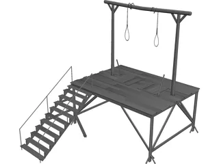 Woodern Gallows 3D Model