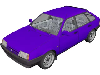 vaz 2108 lada samara 3D Model in Compact Cars 3DExport