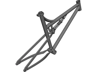 Bike Frame CAD 3D Model