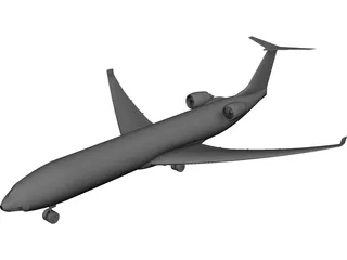 Private Jet CAD 3D Model