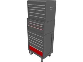 Craftsman Tool Chest CAD 3D Model