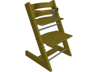 Children Chair CAD 3D Model