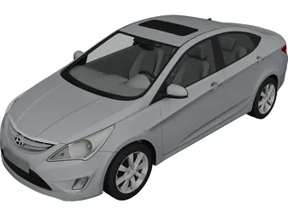 Hyundai Verna (2011) 3D Model