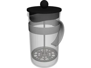 French Press 3D Model