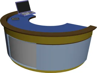 News Desk 3D Model