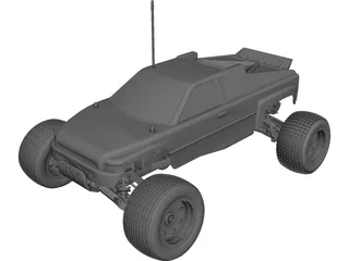 Traxxas Rustler RC Car CAD 3D Model