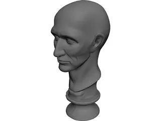 Old Man Head 3D Model