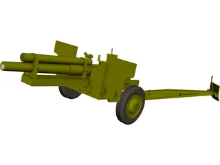 Canadian Howitzer 105mm 3D Model