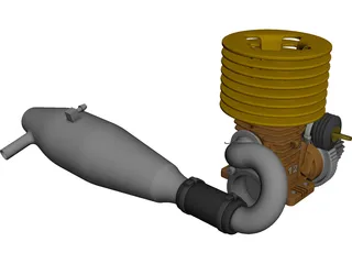 RC Model Engine .12 CAD 3D Model