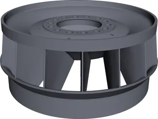 Francis Turbine Runner CAD 3D Model