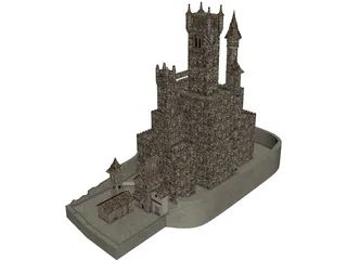 Gothic Castle 3D Model