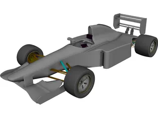 Sauber F1 Car 3D Model