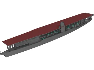 Akagi Aircraft Carrier 3D Model