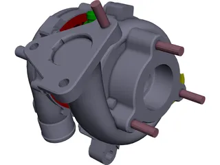 Garrett GT15 Turbocharger 3D Model