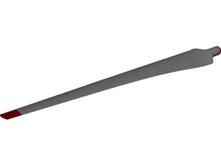 Wind Turbine Blade CAD 3D Model