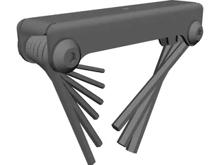 Hex Allen Tool CAD 3D Model