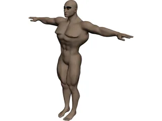 Athlete Big Guy 3D Model