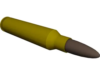 Bullet 5.56 45mm NATO CAD 3D Model