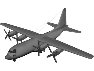 Lockheed C130 Cargo Plane 3D Model