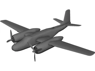 Douglas A-26 Invader 3D Model