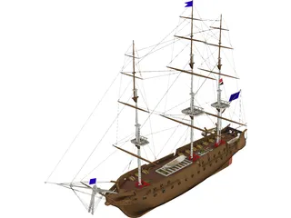 Constitution Ship 3D Model