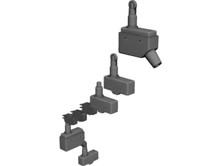 Microswitch Collection CAD 3D Model