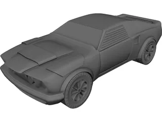 Ford Mustang Eliminator (1969) 3D Model 3D Preview