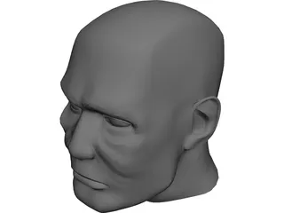 Male Human Head 3D Model