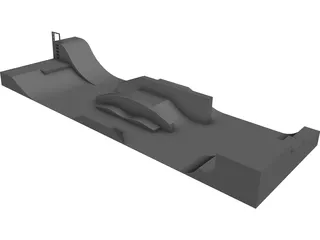 Skatepark Compact CAD 3D Model