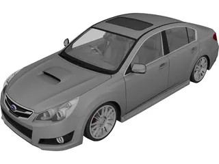 Subaru Legacy (2010) 3D Model 3D Preview