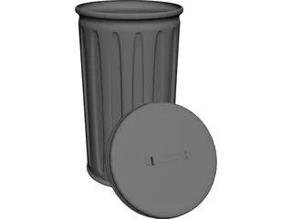 Garbage Can 3D Model