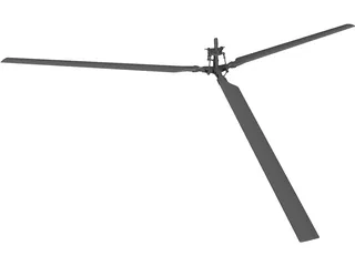 Helicopter Rotor CAD 3D Model