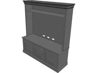 TV Cabinet CAD 3D Model